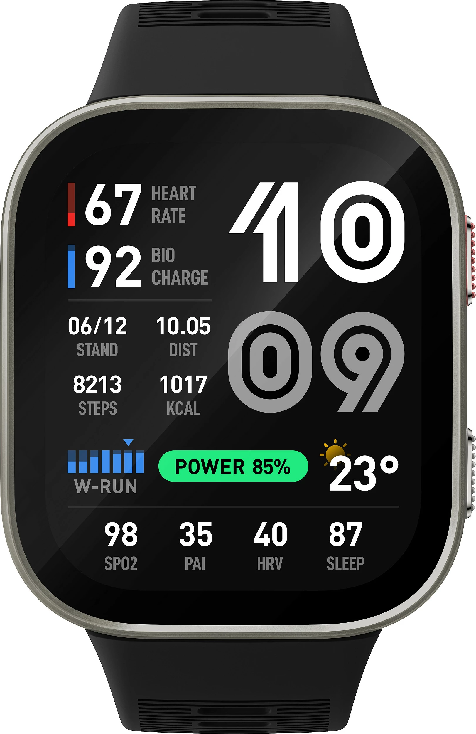Smartwatch Amazfit Bip Max, AMOLED 2.07", GPS, 4GB, SpO2, Silver