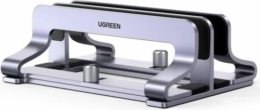Mbajtëse vertikale për laptop e tablet UGREEN LP258, alumin, për 2 pajisje, argjendtë