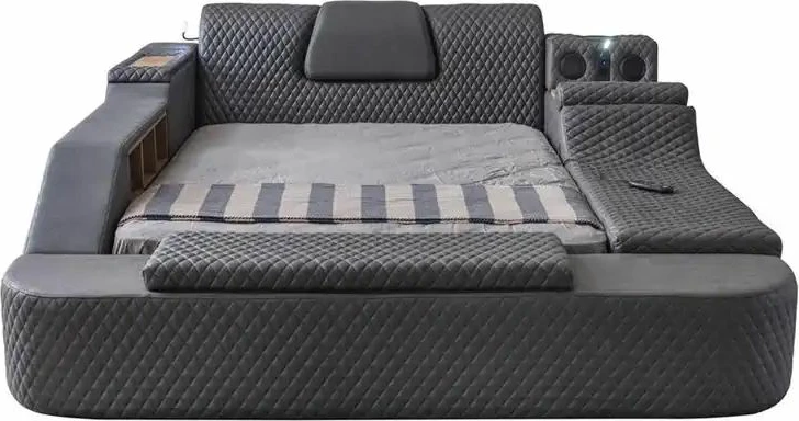 Krevat dopio me masazh, USB, audio, ngjyrë e zezë, Skye Decor Escalade Smart