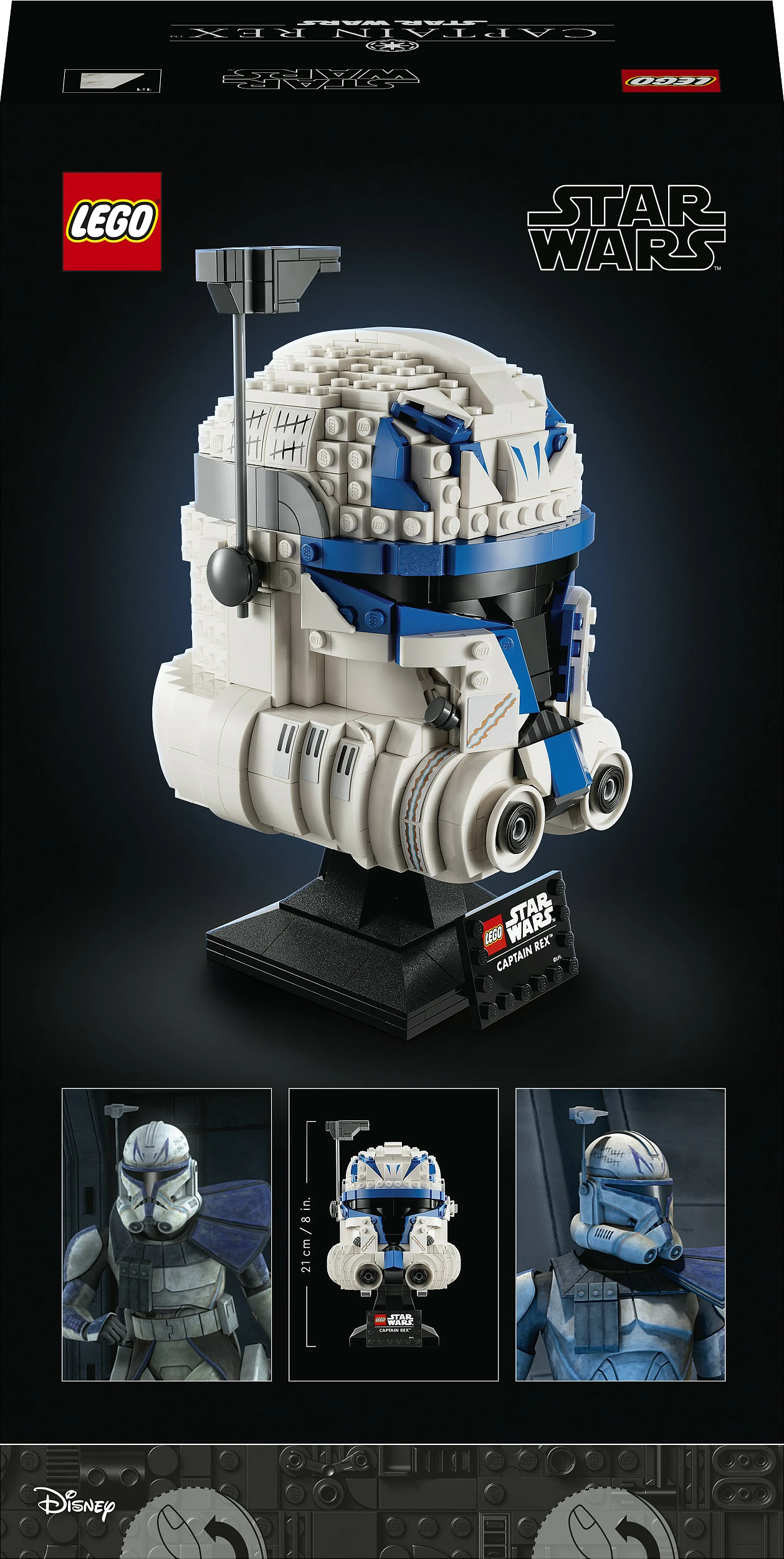 Set ndërtimi LEGO Star Wars Helmetë Captain Rex, 854 copë, shumëngjyrësh