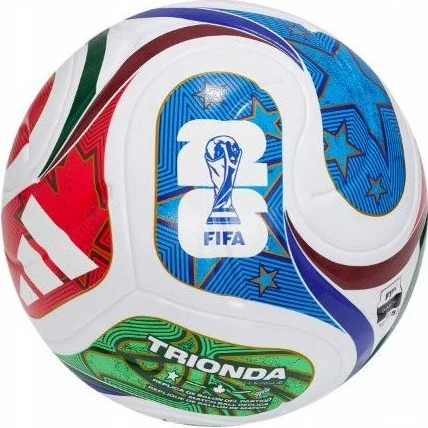 Top futbolli Adidas Trionda League Box World Cup JD8045, madhësia 4, i salduar termikisht, fshikëz butili, shumëngjyrësh, me kuti