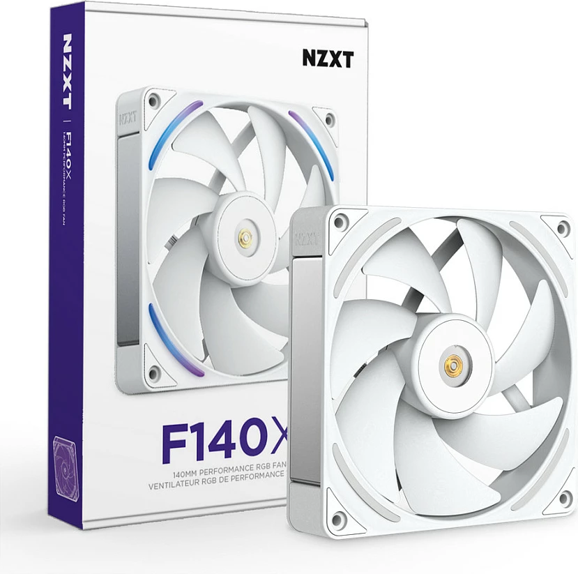 Ventilator kasë NZXT F140X, 140mm, PWM, RGB, i bardhë