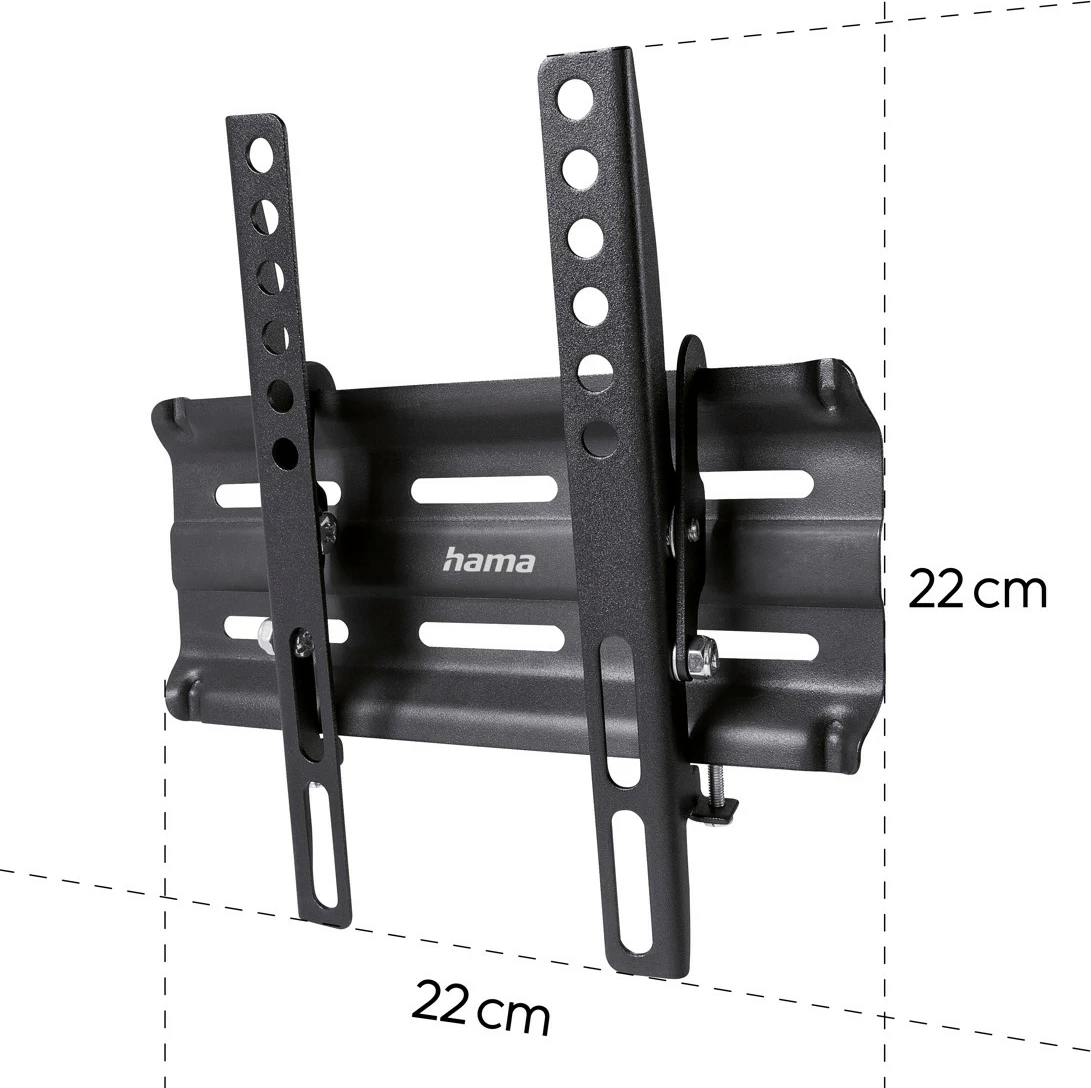 Mbajtës muri për TV Hama 220806, për LCD/LED 19-48 inç, VESA 200x200, i zi