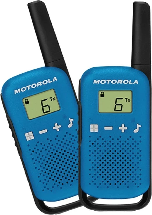 Walkie-talkie Motorola Talkabout T42M, PMR446, 16 kanale, rreze deri 4 km, set 2 copë, blu