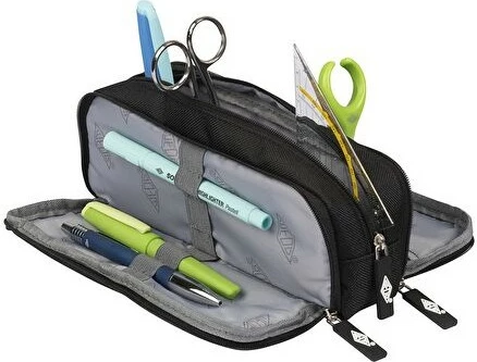 Mappë WEDO Schlamperbox Business me 3 ndarje, poliestër, e zezë