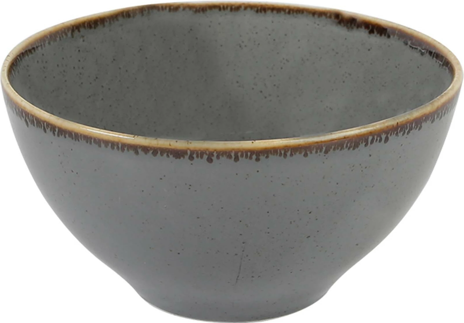 Tas porcelani Porland Seasons Stone 770 ml 160x160 mm, gri e errët, set 6 copë