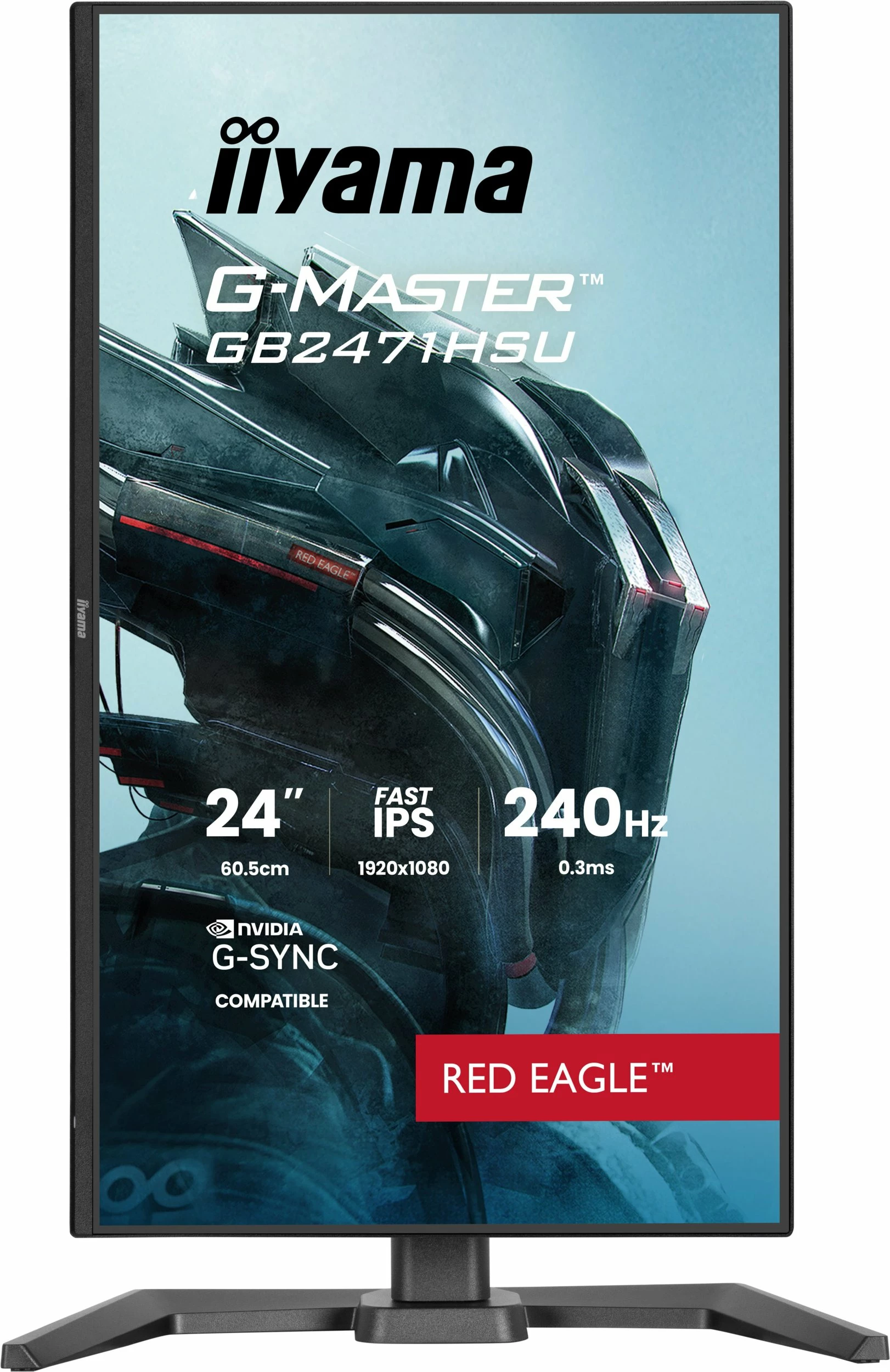 Monitor gaming iiyama G-Master GB2471HSU-B1 23.8\" Full HD IPS 240Hz 0.3ms G-Sync Compatible, i zi