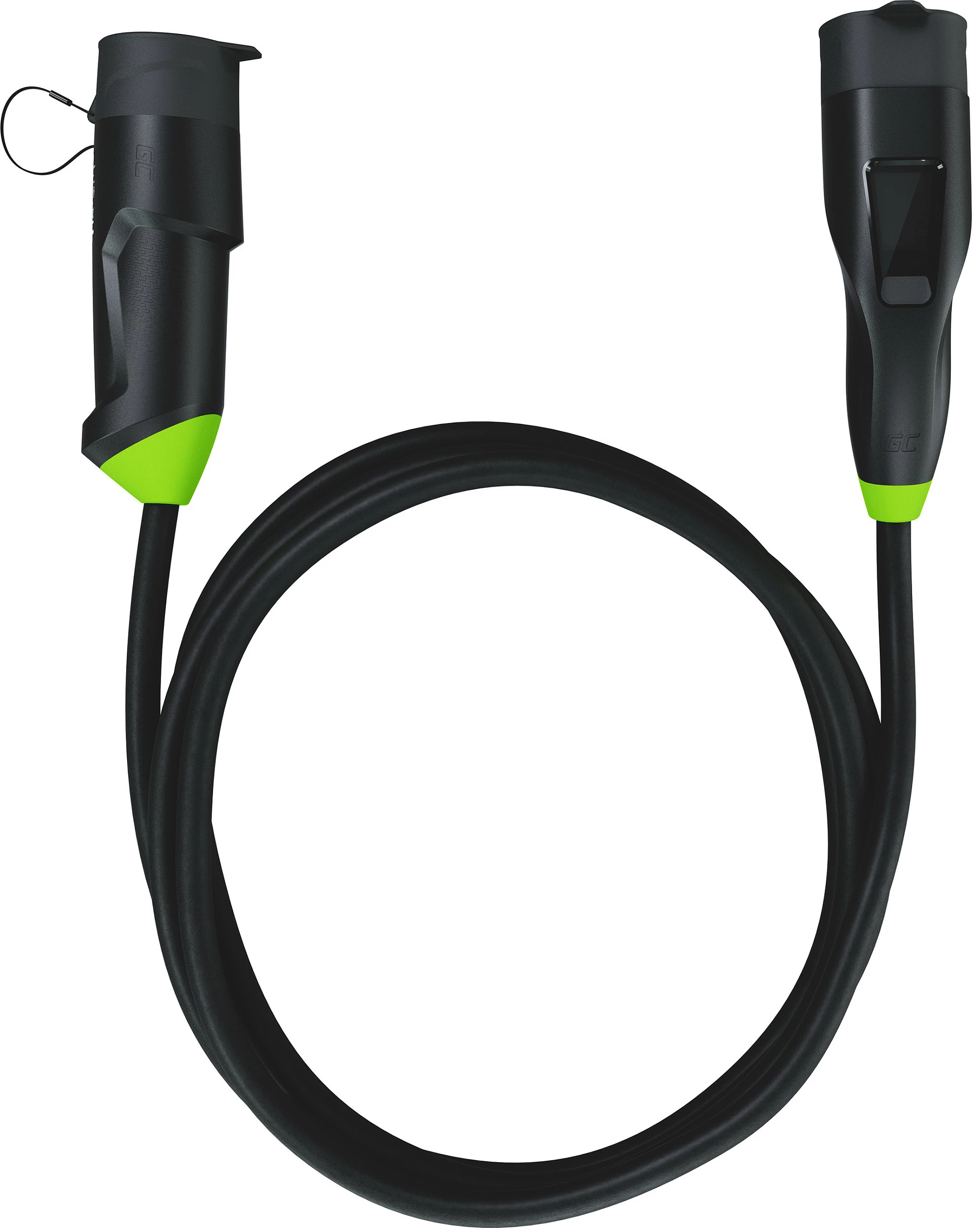 Stacion karikimi EV Green Cell Habu, 7 m, 2-në-1, 11 kW, i zi
