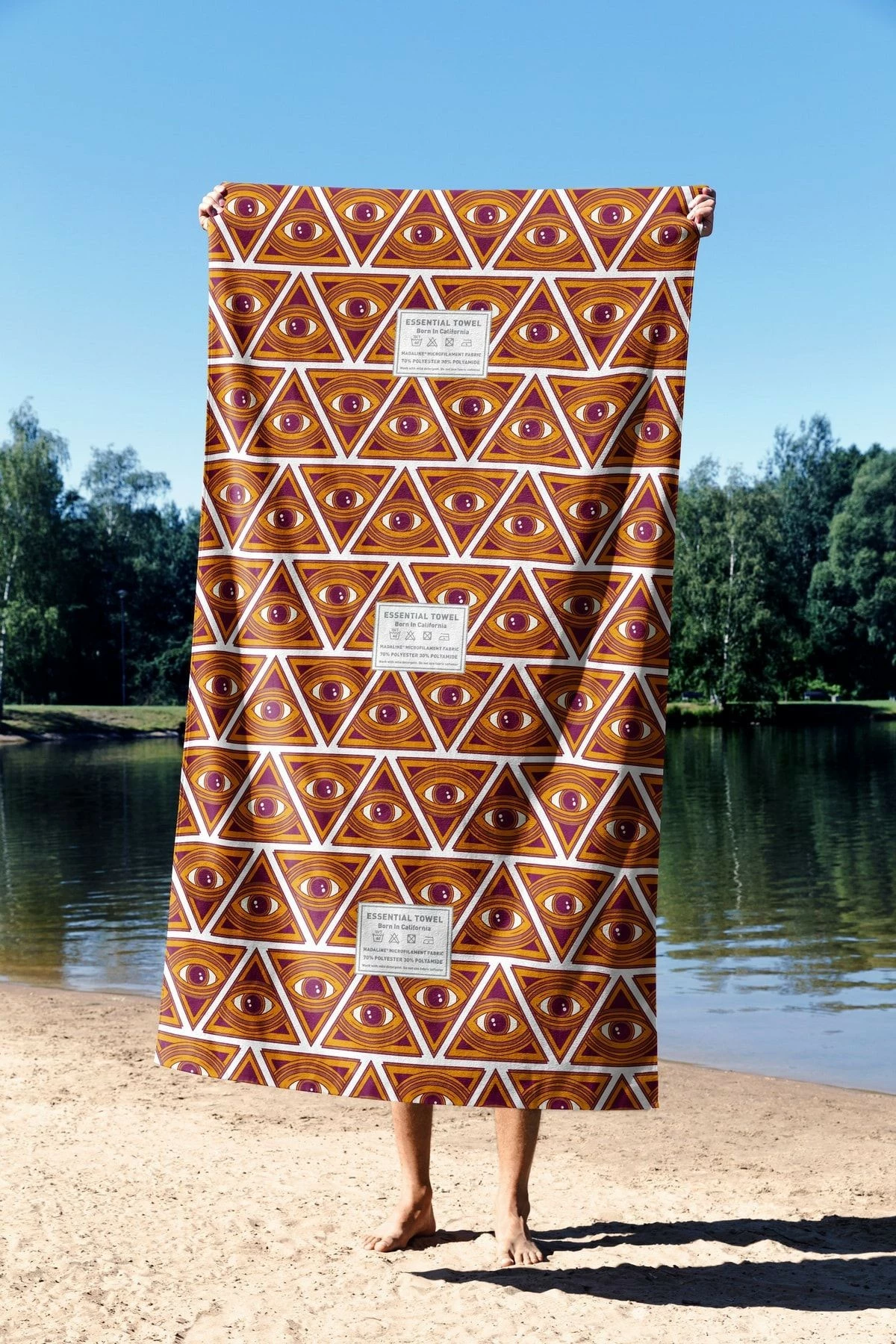 Peshqir plazhi Mijolnir, sy piramide, 70x130cm
