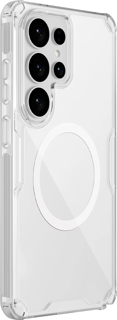 Mbështjellës Nillkin Nature TPU Pro, kompatibil me MagSafe, për Samsung Galaxy S26 Ultra, TPU+PC, i bardhë