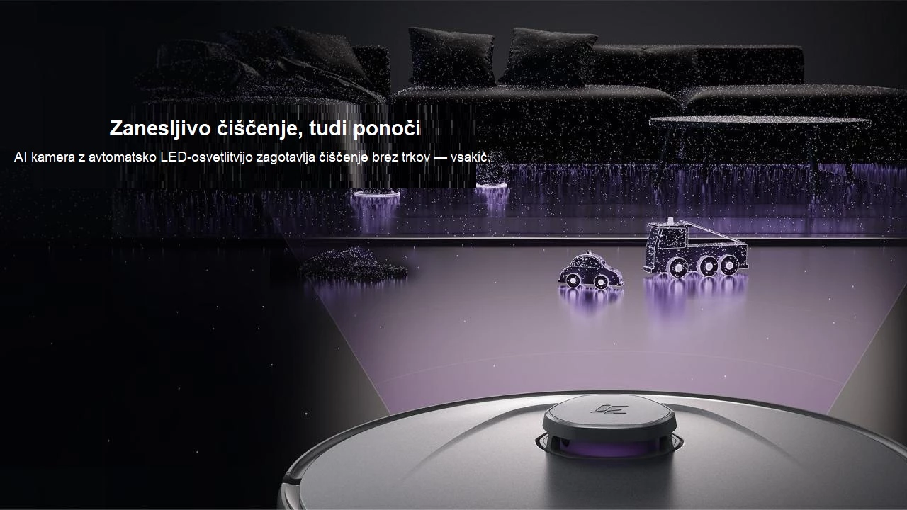 Robot fshesë me korrent 3i P10 Ultra 18000 Pa me stacion smart, e zezë