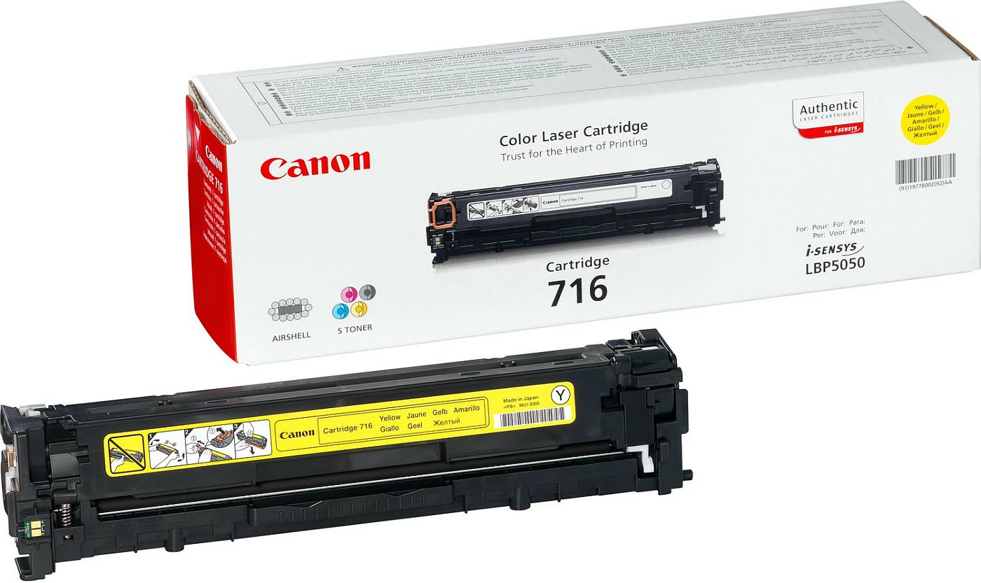 Toner Canon 716-Y, verdhë, 1500 faqe