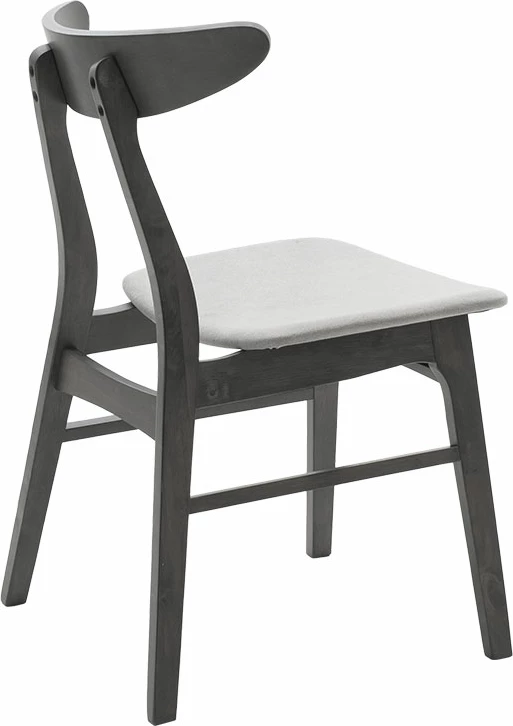 Karrige Orlean, set prej 2 copë, stof gri, këmbë druri gome antracit