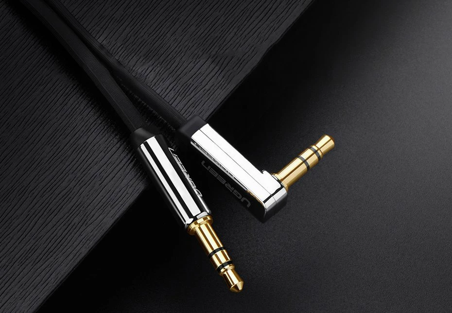 Kabllo audio AUX Ugreen AV119 10596, 0.5m, mini jack 3.5mm, e zezë