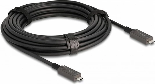 Kabllo USB-C DeLOCK Active Optical, 10 m, 4K DP Alt Mode, 10 Gbps, 60W, e zezë
