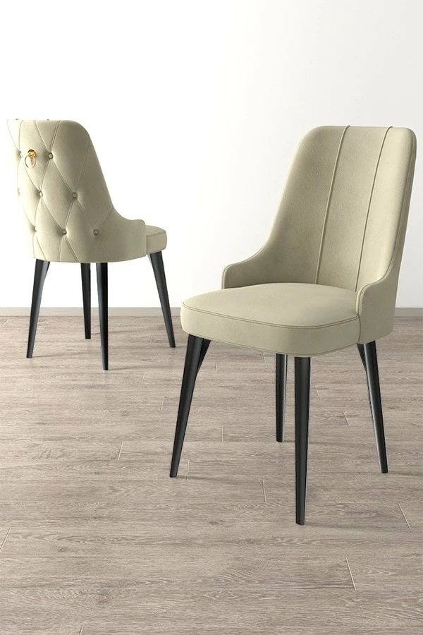 Set karrigesh (6 copë) Hanah Home, Newa, krem, e zezë