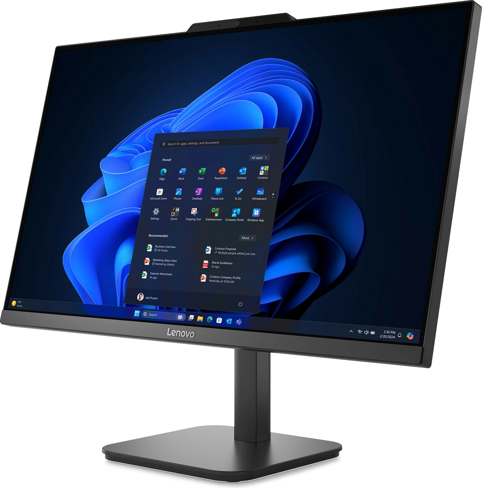 Kompjuter All-in-One Lenovo V100, 23.8" Full HD, Intel N, 16GB RAM, 512GB, Windows 11 Pro, Eclipse Black
