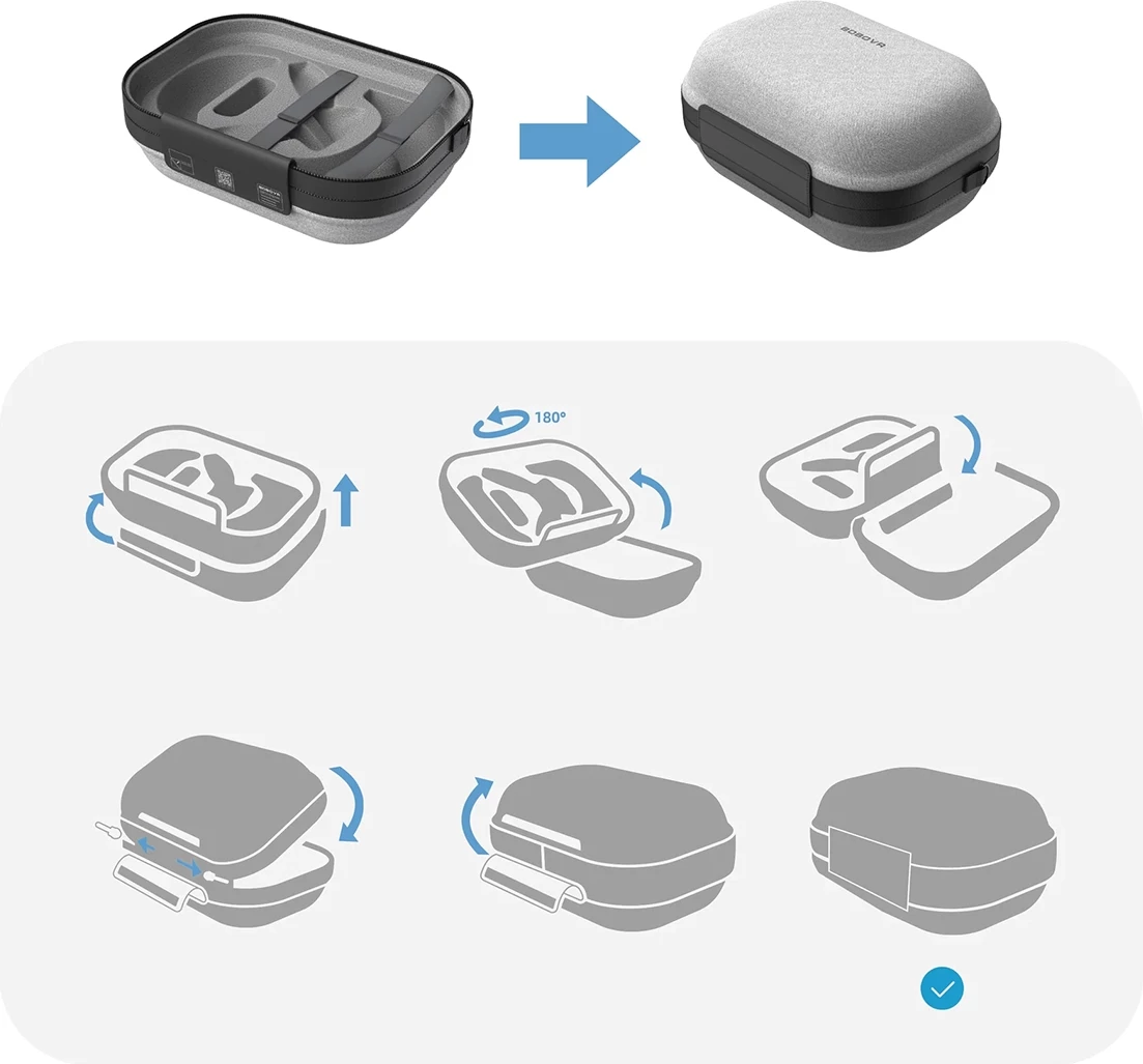 Kuti transportuese BoboVR C3 për Meta Quest 3/3S, gri