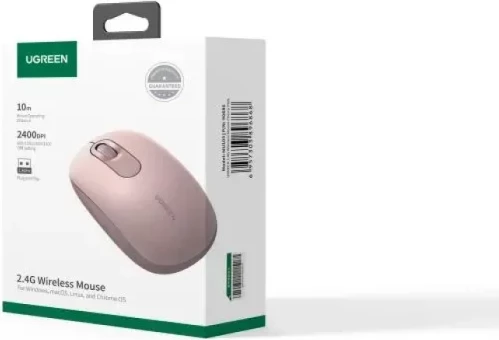 Maus pa kabllo UGREEN MU105 90686 2.4G 2400 DPI klikime t’qeta Cherry Pink