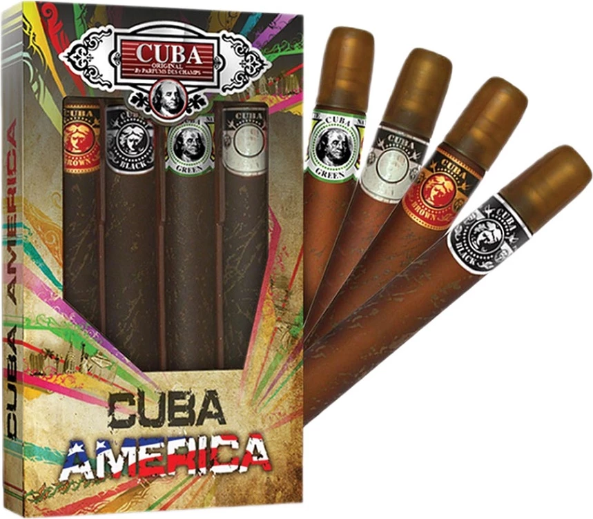Set Eau de Toilette për meshkuj Cuba Original America, 4x35ml
