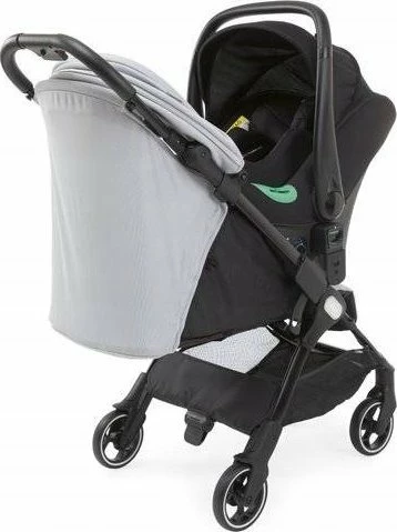 Karrocë fëmijësh Chicco WE ultra e lehtë 5.5 kg, palosje me një dorë, deri 22 kg, 4 rrota, me mbulesë shiu, gri