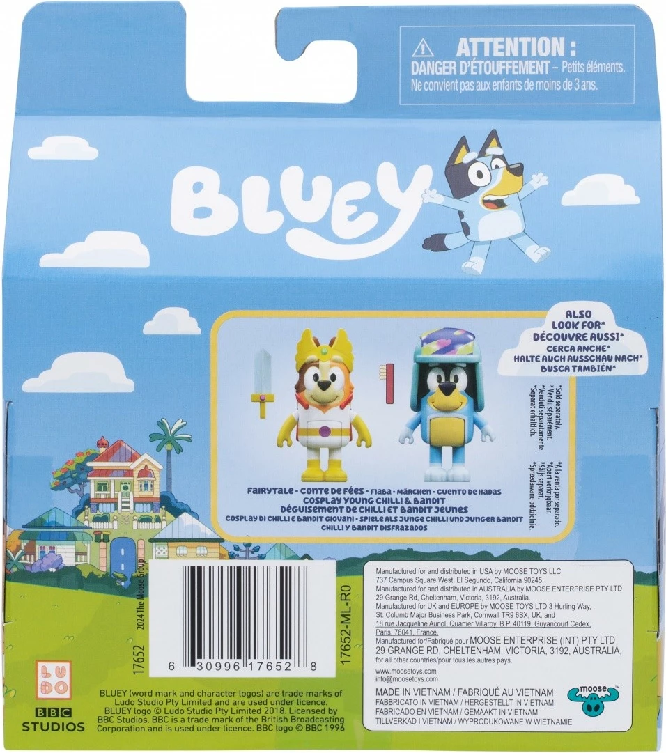 Set figurina Bluey Tm Toys BLU17652, Bluey & Chucky, plastikë, për fëmijë, shumëngjyrëshe