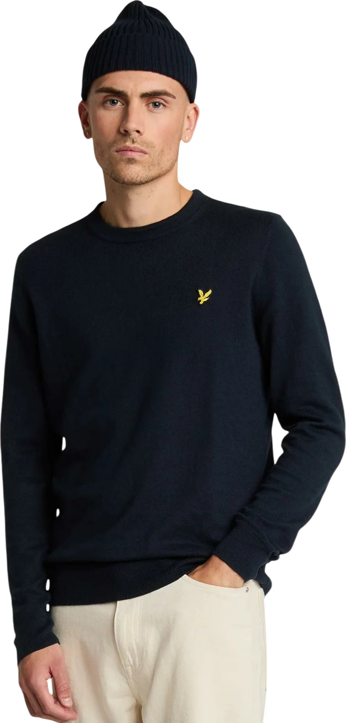 Xhemper për meshkuj Lyle & Scott KN2110VC, blu e errët