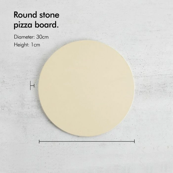 Set veglash për pice VONSHEF 1000178, gur pice qeramik 12\", dërrasë akacie me dorezë, prerës pice, set 3 copë