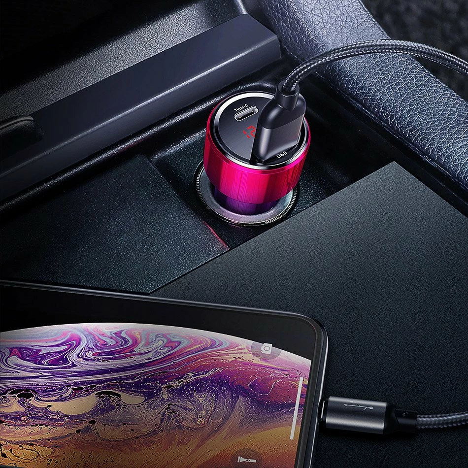 Karikues veture Baseus Magic Series PPS CCMLC20C-01, 45W, USB-C/USB-A, me ekran, zi