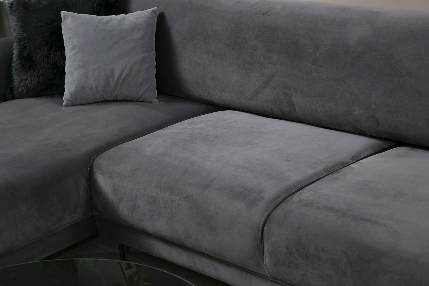 Kënd divan-krevat Atelier del Sofa, këndi majtas, anthracite