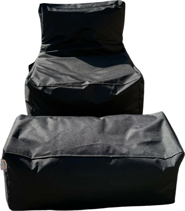 Set bean bag (2 copë), Atelier del Sofa, XXL Sedir, e zezë
