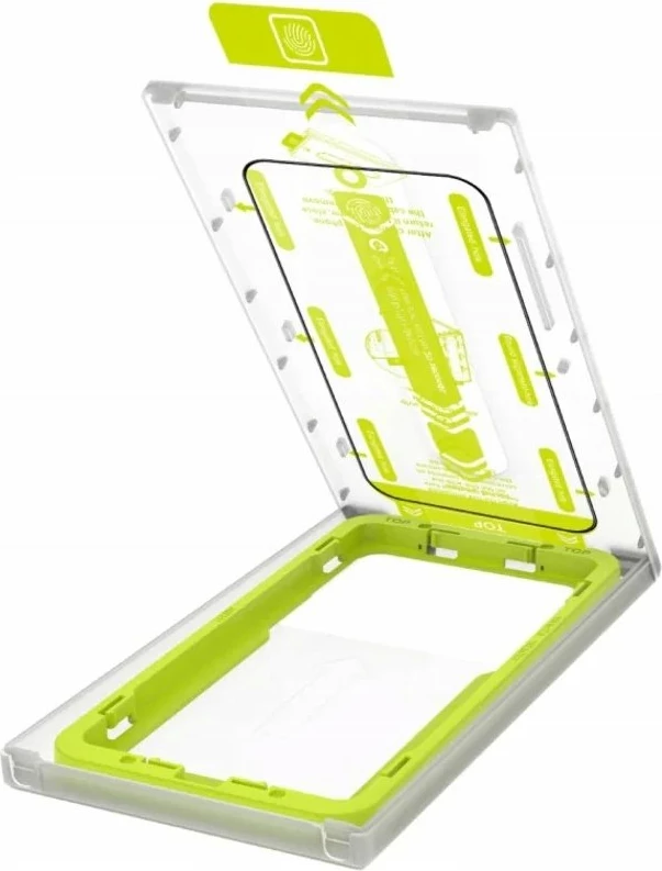 Xham mbrojtës ekrani Mobile Origin Screen Guard për iPhone Air, full coverage, 9H, me aplikator, me kornizë të zezë, 2 copë