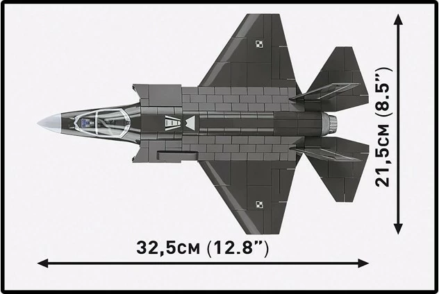 Set ndërtimi Cobi F-35A Lightning II HUSARZ, 605 pjesë, gri