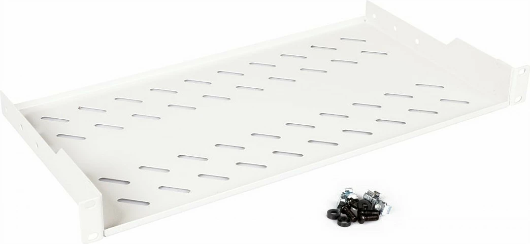 Raft fiks për rack 19" Equip, 1U, 400 mm, hirtë e çelët