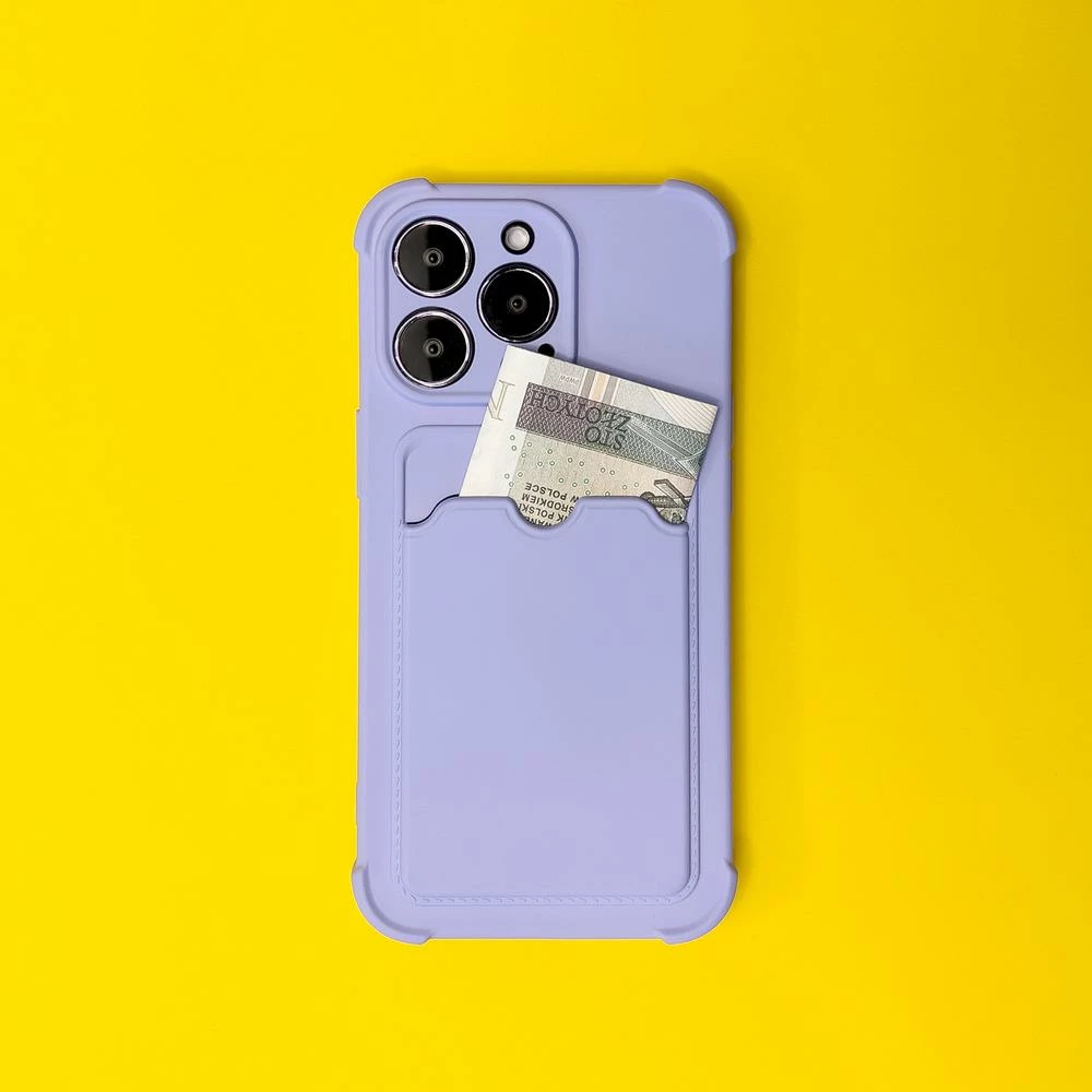 Mbështjellës Hurtel Card Armor për iPhone 11 Pro Max, silikon, xhep për kartela, rozë