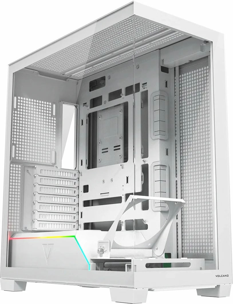 Kasë Modecom Volcano Stellar Plus ARGB (AT-STELLAR-PLUS-NF-0000-20) ATX Midi Tower, xham i temperuar, pa PSU, e bardhë