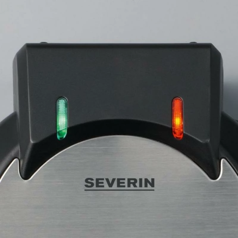 Pjekëse vaflash Severin WA 2103, çelik inox, termostat i rregullueshëm, tregues me drita, e zezë