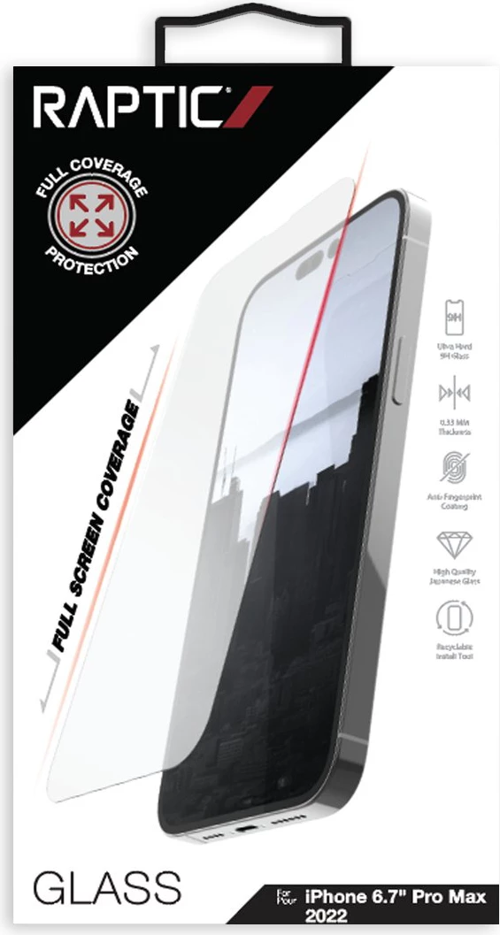 Xham i temperuar Raptic X-Doria Full Glass për iPhone 14 Pro Max, transparent