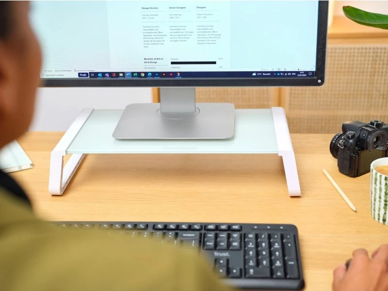 Mbajtëse monitori Trust, e bardhë