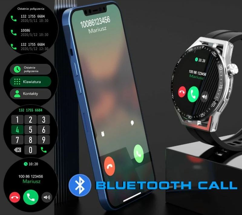Smartwatch Rubicon unisex, e zezë