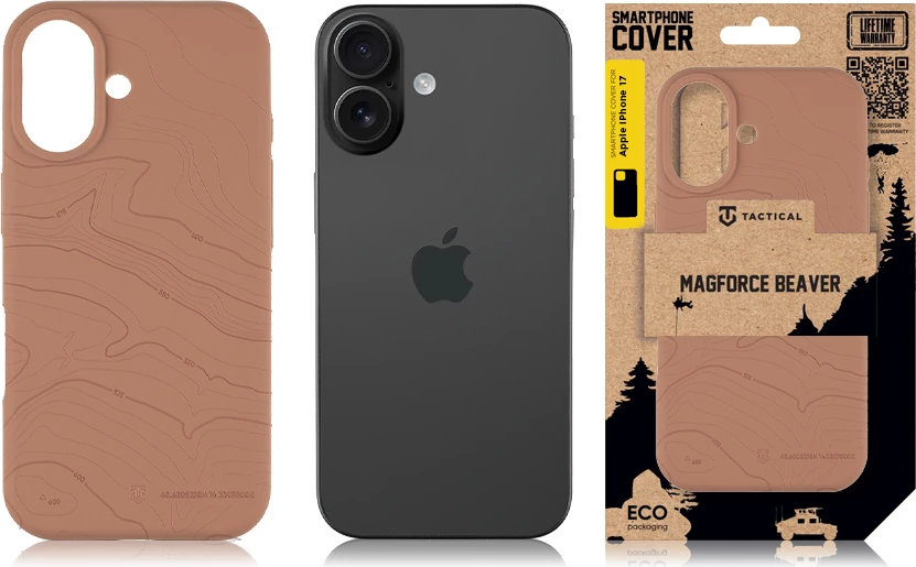 Mbështjellës silikoni anti-shok Tactical Beaver MPN 24114 për iPhone 17, MIL-STD-810 516, Moucha Moose