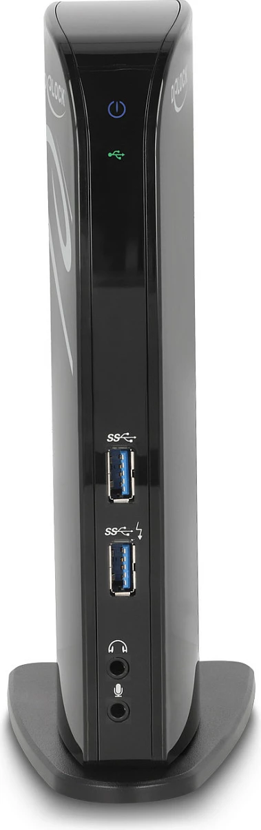 Docking station DeLOCK DisplayLink, 2x DisplayPort 4K, USB 3.2, LAN, Audio, e zezë