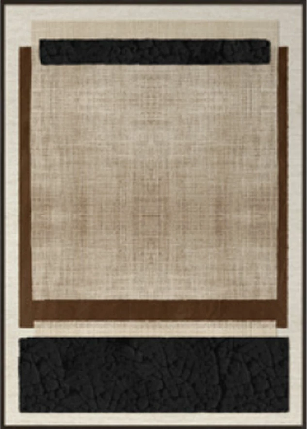 Pikturë dekorative katrore me kornizë, kanavacë, bezhë, e zezë, kafe, 80x120x4.3cm