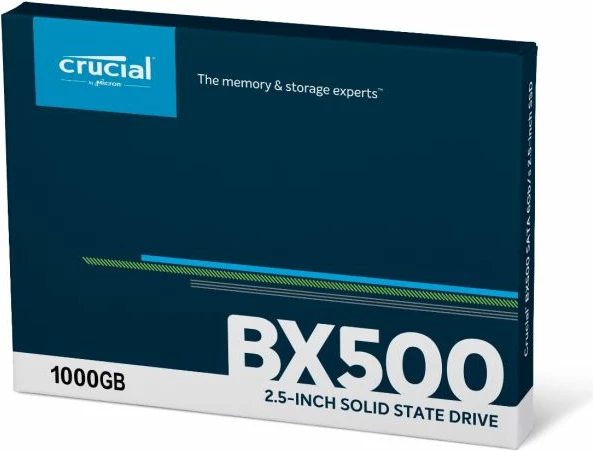 SSD disk Crucial BX500 CT1000BX500SSD1 1TB SATA 2.5\" 3D NAND, e zezë