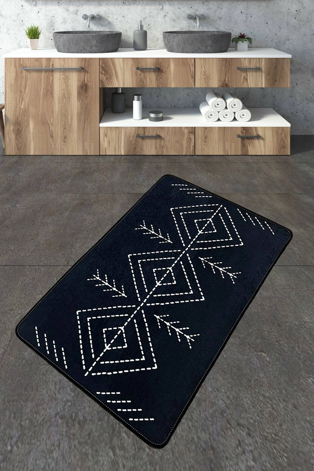 Tapet banje Mijölnir, Lau, shumëngjyrësh, 70x120cm