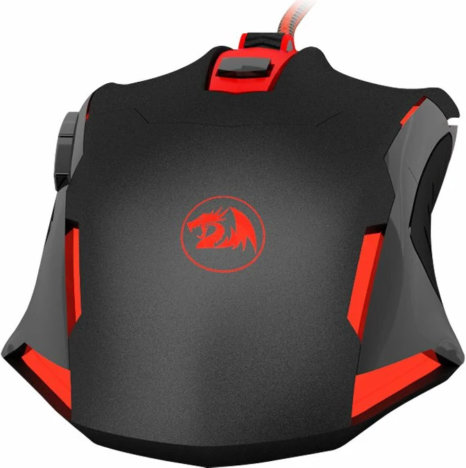 Maus gaming Redragon Pegasus M612 7200 DPI, 7 butona, USB me kabllo, RGB, zi/kuqe