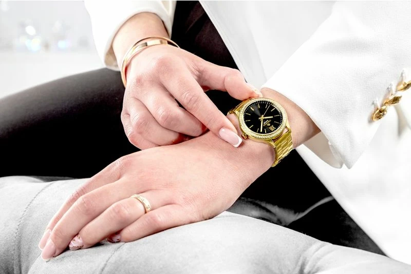 Orë dore femrash Giewont GW1140-B4, gold black, set