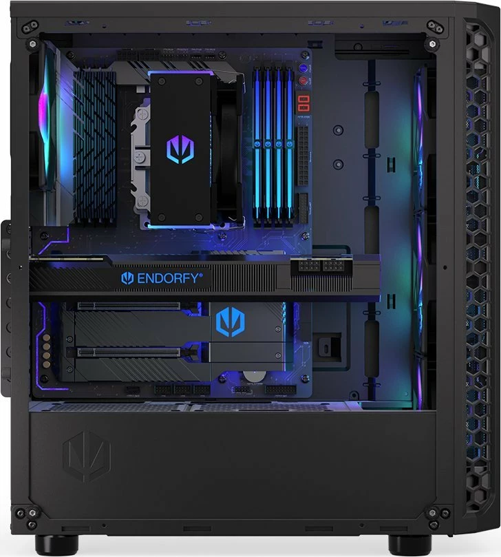 Kasë Endorfy Signum 300 ARGB EY2A006, Midi Tower, 4x120mm ARGB fan, ATX/mATX/Mini-ITX, e zezë
