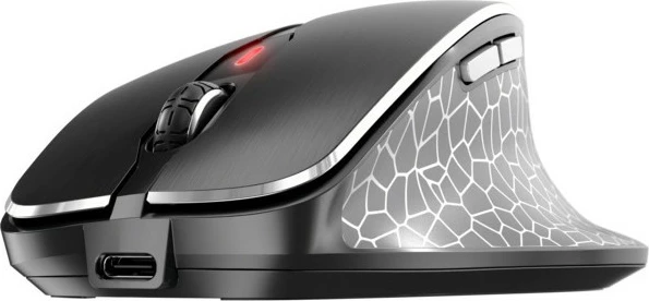 Maus Cherry MW 8C ERGO, Djathtas, Optik, RF Wireless + Bluetooth, 3000 DPI, Zi, Gri