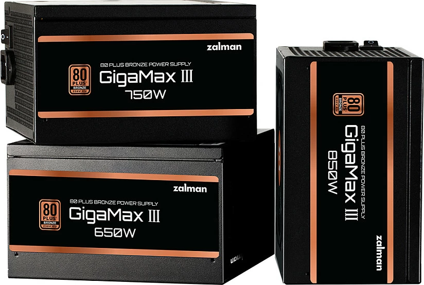 Furnizues rryme Zalman GigaMax III ZM750-GV3, 750W, ATX 3.0, 80 Plus Bronze, i zi